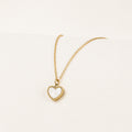 Cadena Corazón Blanco Mujer 1mm