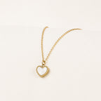 Cadena Corazón Blanco Mujer 1mm